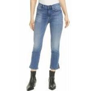 Frame Denim LHSTOS230 Le High Straight-Leg Cropped Length Jeans Blue Size 30